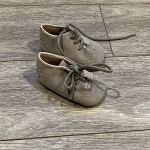 Grey baby booties